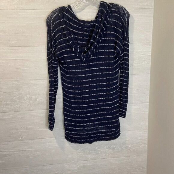 Pink Rose Striped Hoodies for Women‎ Long Sleeve Knit Sweaters Pullover Sweater - Picture 4 of 6